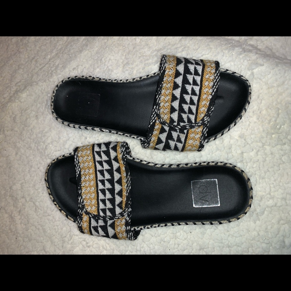 Abstract Slide Sandals